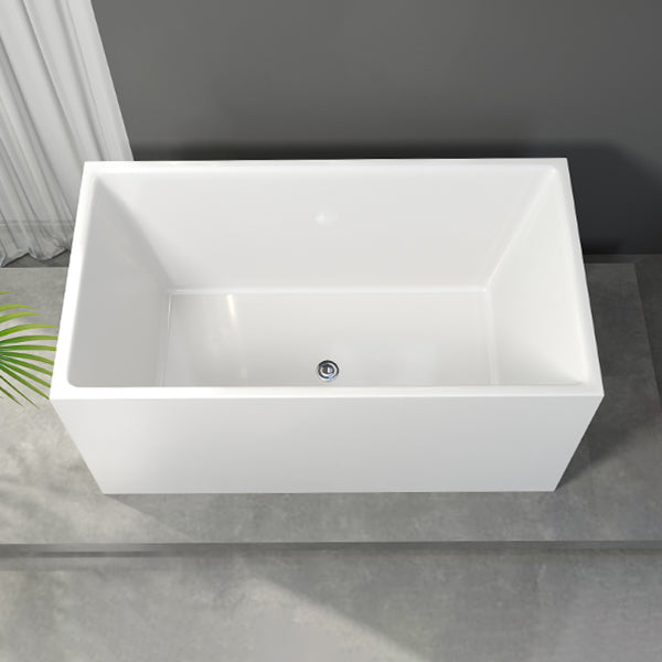 Back to Wall Bathtub Antique Finish Soaking Rectangular Modern Bath Tub Clearhalo 'Bathroom Remodel & Bathroom Fixtures' 'Bathtubs' 'Home Improvement' 'home_improvement' 'home_improvement_bathtubs' 'Showers & Bathtubs' 7298934