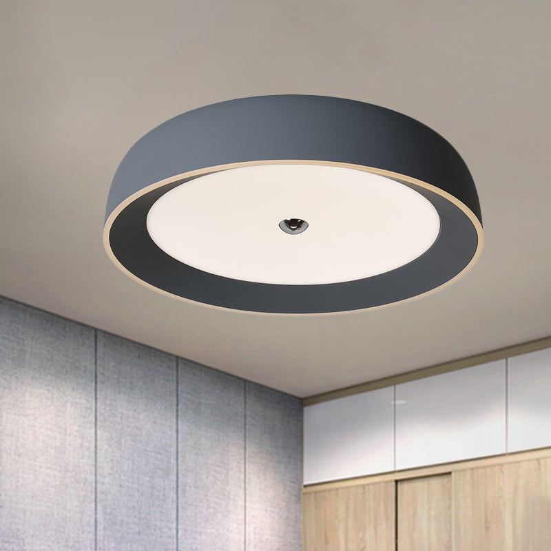 Grey/Coffee Ring Flush Mount Contemporary LED Aluminum Flushmount Ceiling Light for Bedroom, 14"/17"/20.5" W Clearhalo 'Ceiling Lights' 'Close To Ceiling Lights' 'Close to ceiling' 'Flush mount' Lighting' 730217