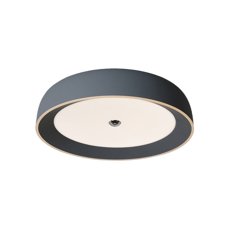 Grey/Coffee Ring Flush Mount Contemporary LED Aluminum Flushmount Ceiling Light for Bedroom, 14"/17"/20.5" W Clearhalo 'Ceiling Lights' 'Close To Ceiling Lights' 'Close to ceiling' 'Flush mount' Lighting' 730218