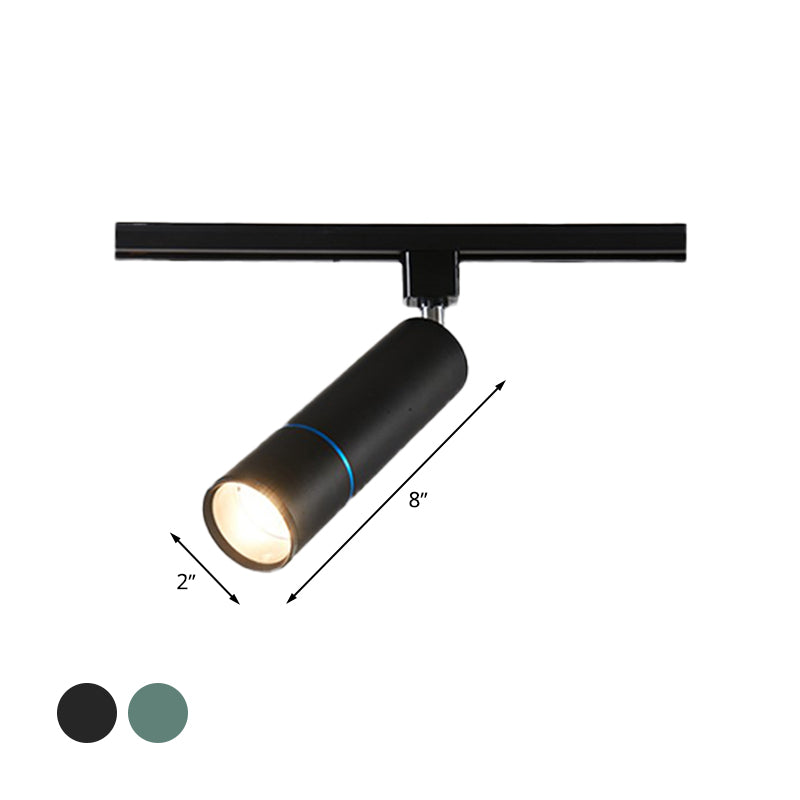 Minimalism Pipe Semi Flush Light Aluminum LED Restaurant Flush Mount Ceiling Lamp in Green/Black Clearhalo 'Ceiling Lights' 'Close To Ceiling Lights' 'Close to ceiling' 'Semi-flushmount' Lighting' 730276