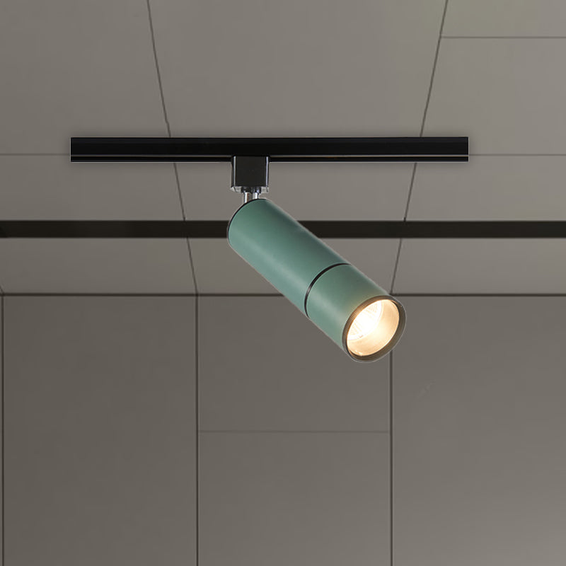 Minimalism Pipe Semi Flush Light Aluminum LED Restaurant Flush Mount Ceiling Lamp in Green/Black Green Clearhalo 'Ceiling Lights' 'Close To Ceiling Lights' 'Close to ceiling' 'Semi-flushmount' Lighting' 730277