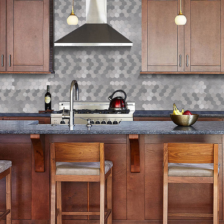 Subway Tile Wallpaper Contemporary Peel and Stick Wall Tile with Metal Look Clearhalo 'Flooring 'Home Improvement' 'home_improvement' 'home_improvement_peel_stick_blacksplash' 'Peel & Stick Backsplash Tile' 'peel_stick_blacksplash' 'Walls & Ceilings' Walls and Ceiling' 7306408