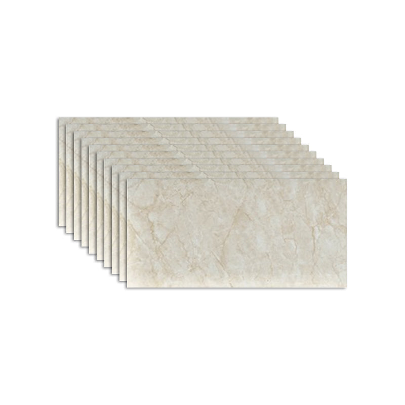 Field Tile Wallpaper Waterproof Peel and Stick Wall Tile with Rectangular Shape Light Yellow White 1' x 2' 10-Piece Set Clearhalo 'Flooring 'Home Improvement' 'home_improvement' 'home_improvement_peel_stick_blacksplash' 'Peel & Stick Backsplash Tile' 'peel_stick_blacksplash' 'Walls & Ceilings' Walls and Ceiling' 7306448