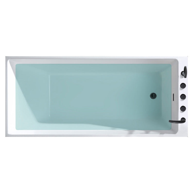 Back to Wall Antique Finish Bath Soaking Rectangular Modern Bath Tub Clearhalo 'Bathroom Remodel & Bathroom Fixtures' 'Bathtubs' 'Home Improvement' 'home_improvement' 'home_improvement_bathtubs' 'Showers & Bathtubs' 7307239