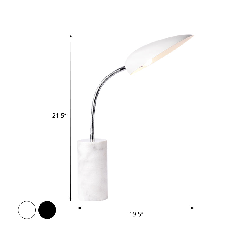 Sharp Tongue Metal Reading Book Light Modern White/Black Finish LED Table Lamp for Study Room Clearhalo 'Lamps' 'Table Lamps' Lighting' 730837