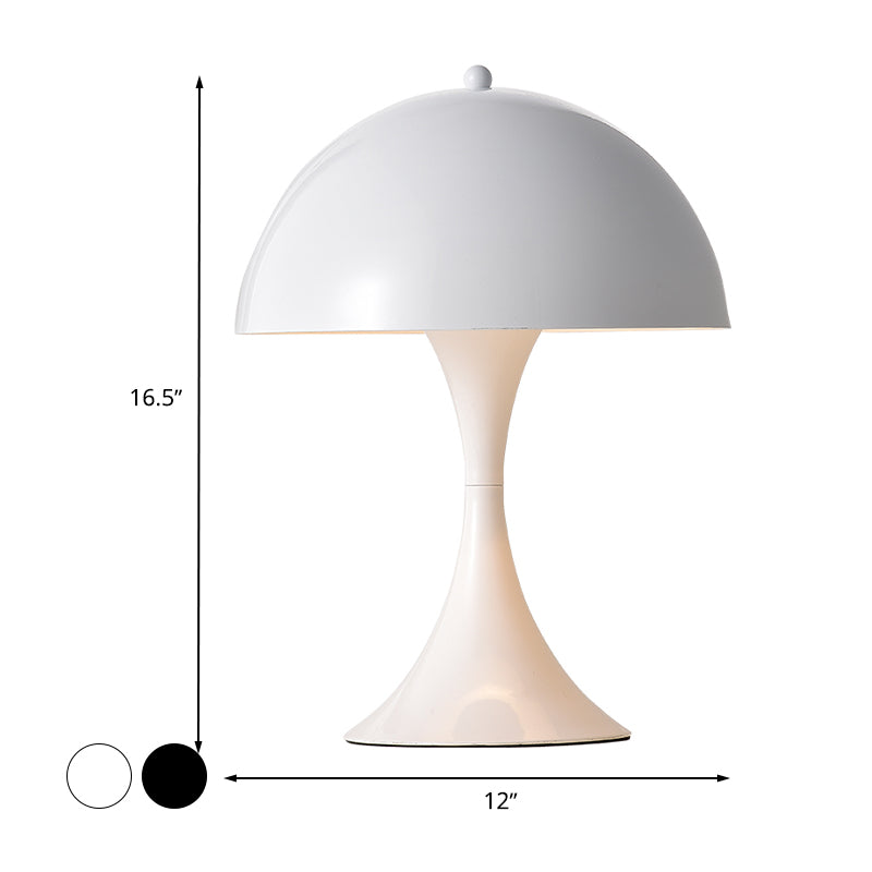 White/Black Finish Mushroom Night Table Light Modern 1 Light Metal Creative Desk Lamp for Living Room Clearhalo 'Lamps' 'Table Lamps' Lighting' 730859