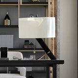 Fabric Drum Shade Desk Light Modern 1-Head Creative Table Lamp in White with Pull Chain for Study Room Clearhalo 'Lamps' 'Table Lamps' Lighting' 730931