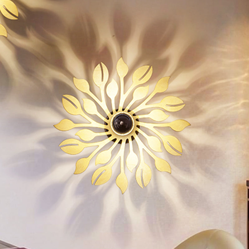 Wooden Floral Wall Lamp Sconce Simple Style 1 Head Beige Wall Lighting Fixture for Bedroom Clearhalo 'Modern wall lights' 'Modern' 'Wall Lamps & Sconces' 'Wall Lights' Lighting' 731011