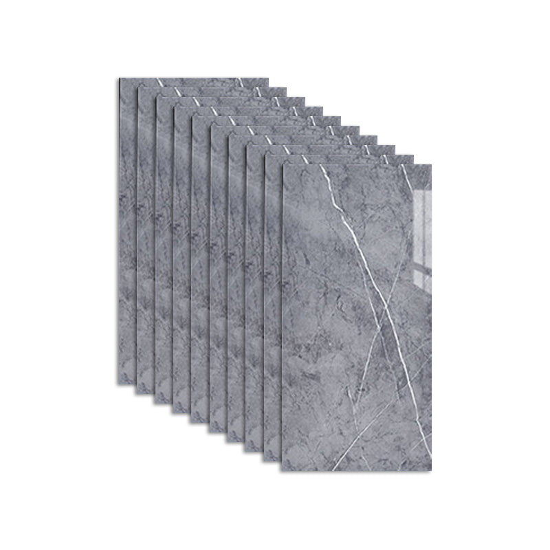 Plastic Peel and Stick Backsplash Wall Tile Waterproof Single Tile Wallpaper Grey 10-Piece Set Clearhalo 'Flooring 'Home Improvement' 'home_improvement' 'home_improvement_peel_stick_blacksplash' 'Peel & Stick Backsplash Tile' 'peel_stick_blacksplash' 'Walls & Ceilings' Walls and Ceiling' 7312358