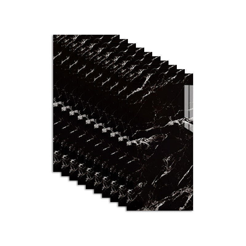 Plastic Peel and Stick Backsplash Wall Tile Waterproof Single Tile Wallpaper Black White 10-Piece Set Clearhalo 'Flooring 'Home Improvement' 'home_improvement' 'home_improvement_peel_stick_blacksplash' 'Peel & Stick Backsplash Tile' 'peel_stick_blacksplash' 'Walls & Ceilings' Walls and Ceiling' 7312372