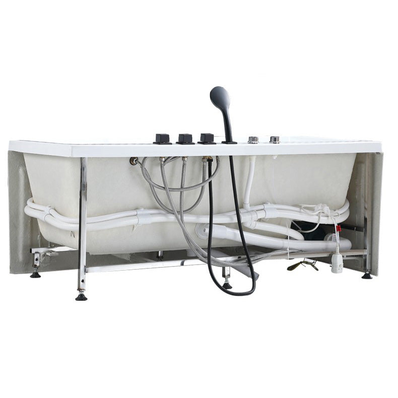 Flat Bottom Soaking Bath Tub Antique Finish Rectangular Modern Bathtub Clearhalo 'Bathroom Remodel & Bathroom Fixtures' 'Bathtubs' 'Home Improvement' 'home_improvement' 'home_improvement_bathtubs' 'Showers & Bathtubs' 7312687