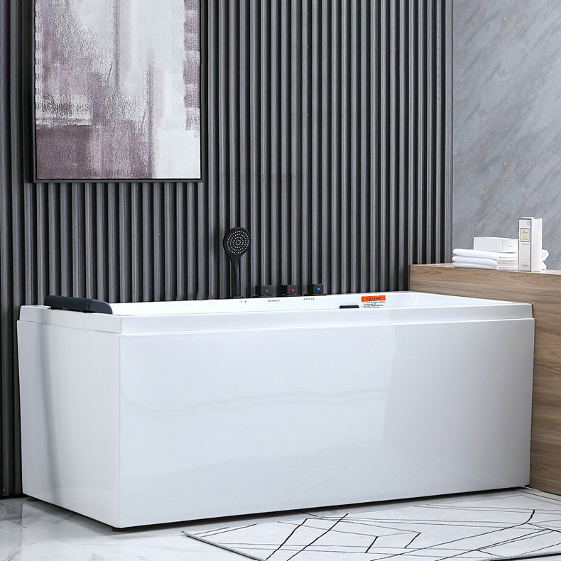 Flat Bottom Soaking Bath Tub Antique Finish Rectangular Modern Bathtub Clearhalo 'Bathroom Remodel & Bathroom Fixtures' 'Bathtubs' 'Home Improvement' 'home_improvement' 'home_improvement_bathtubs' 'Showers & Bathtubs' 7312689