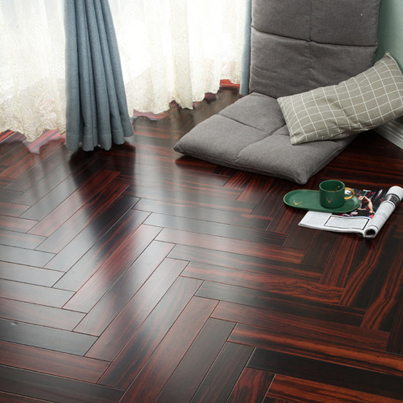 Contemporary Hardwood Deck Tiles Smooth Solid Wood Flooring Tiles Black Herringbone Clearhalo 'Flooring 'Hardwood Flooring' 'hardwood_flooring' 'Home Improvement' 'home_improvement' 'home_improvement_hardwood_flooring' Walls and Ceiling' 7313539