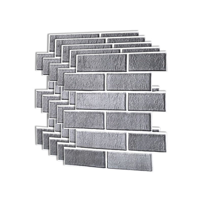 Modern Wall Panel 3D Brick Peel and Stick Waterproof Wall Paneling Light Gray 5-Piece Set Clearhalo 'Flooring 'Home Improvement' 'home_improvement' 'home_improvement_wall_paneling' 'Wall Paneling' 'wall_paneling' 'Walls & Ceilings' Walls and Ceiling' 7314112