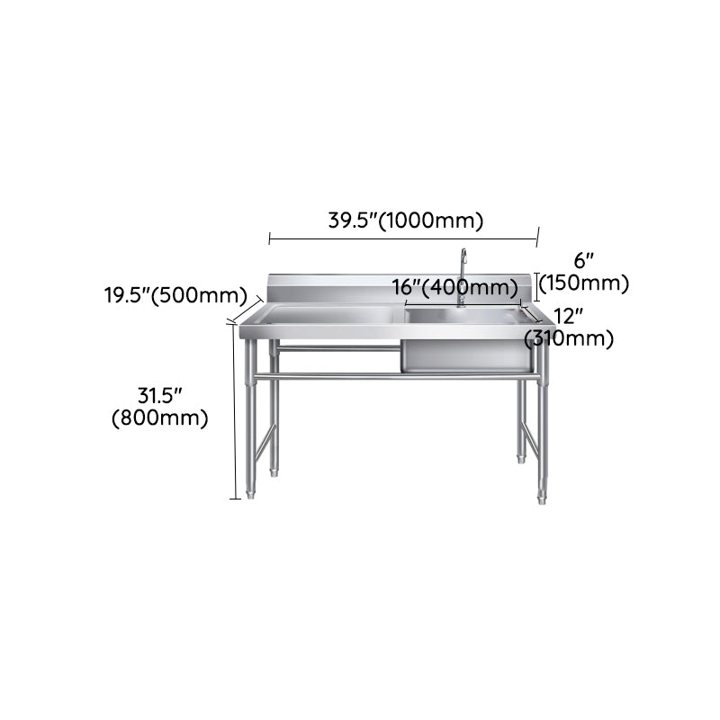 Modern Style Kitchen Sink Rectangle Overflow Hole Detail Kitchen Sink with Soap Dispenser Clearhalo 'Home Improvement' 'home_improvement' 'home_improvement_kitchen_sinks' 'Kitchen Remodel & Kitchen Fixtures' 'Kitchen Sinks & Faucet Components' 'Kitchen Sinks' 'kitchen_sinks' 7315892