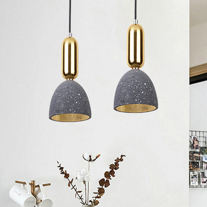 1 Light Dining Room Pendant Macaron White/Black/Pink Ceiling Lamp Fixture with Domed Terrazzo Shade Clearhalo 'Ceiling Lights' 'Modern Pendants' 'Modern' 'Pendant Lights' 'Pendants' Lighting' 731606