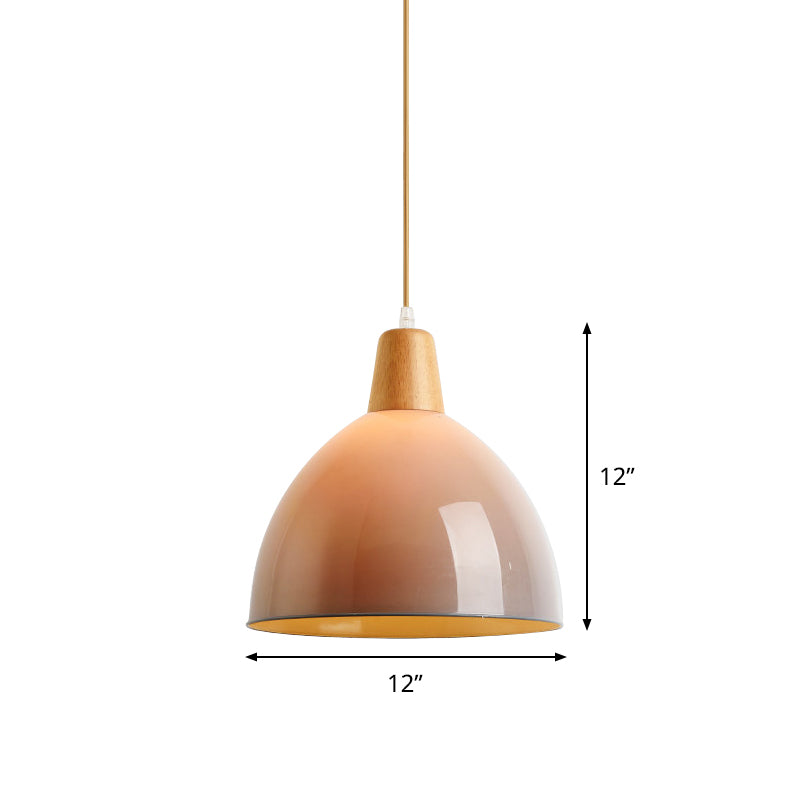 Acrylic Domed Hanging Ceiling Light Modernist 1 Head Grey Drop Pendant Lamp for Bedside Clearhalo 'Ceiling Lights' 'Modern Pendants' 'Modern' 'Pendant Lights' 'Pendants' Lighting' 731649