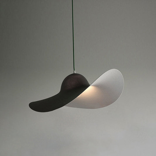 Hat Shaped Drop Pendant Lighting Modern Acrylic 1 Light Bedroom Suspension Lamp in White/Grey Clearhalo 'Ceiling Lights' 'Modern Pendants' 'Modern' 'Pendant Lights' 'Pendants' Lighting' 731672