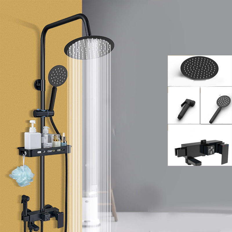 Shower Set Adjustable Spray Pattern Black Wall Mount Shower Hose Shower Set Antique Black Round 4 Clearhalo 'Bathroom Remodel & Bathroom Fixtures' 'Home Improvement' 'home_improvement' 'home_improvement_shower_faucets' 'Shower Faucets & Systems' 'shower_faucets' 'Showers & Bathtubs Plumbing' 'Showers & Bathtubs' 7317185