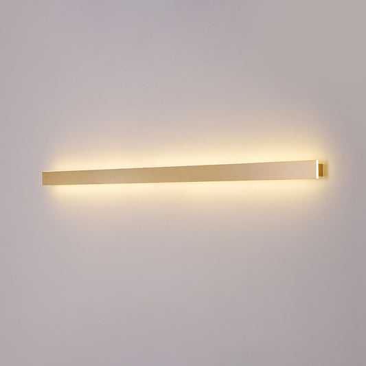Simple Linear Wall Light Fixture Metal LED Stairway Sconce Lamp in Gold, White/Warm/Natural Light Clearhalo 'Cast Iron' 'Glass' 'Industrial' 'Modern wall lights' 'Modern' 'Tiffany' 'Traditional wall lights' 'Wall Lamps & Sconces' 'Wall Lights' Lighting' 731721