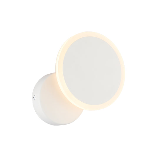 White/Black Round Wall Light Sconce Minimalist LED Acrylic Wall Mounted Lamp Fixture in Warm/White Light Clearhalo 'Modern wall lights' 'Modern' 'Wall Lamps & Sconces' 'Wall Lights' Lighting' 731725