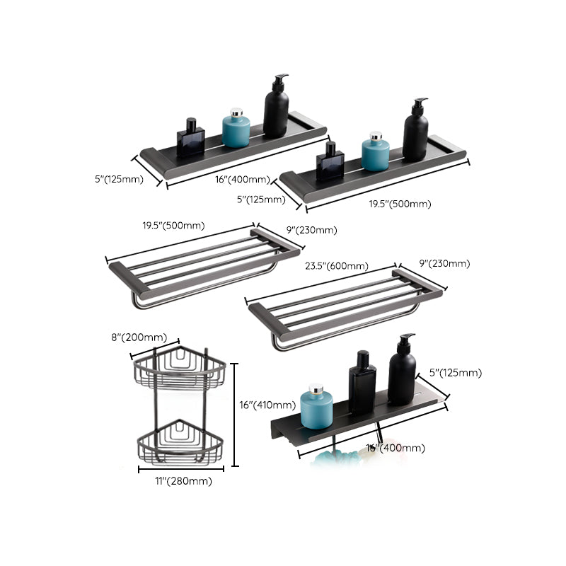 Contemporary Bathroom Accessory As Individual Or As a Set with Towel Bar Clearhalo 'Bathroom Hardware Sets' 'Bathroom Hardware' 'Bathroom Remodel & Bathroom Fixtures' 'bathroom_hardware_sets' 'Home Improvement' 'home_improvement' 'home_improvement_bathroom_hardware_sets' 7317324