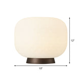 1 Head Living Room Table Lighting Modernism White Night Lamp with Drum Acrylic Shade Clearhalo 'Lamps' 'Table Lamps' Lighting' 731806