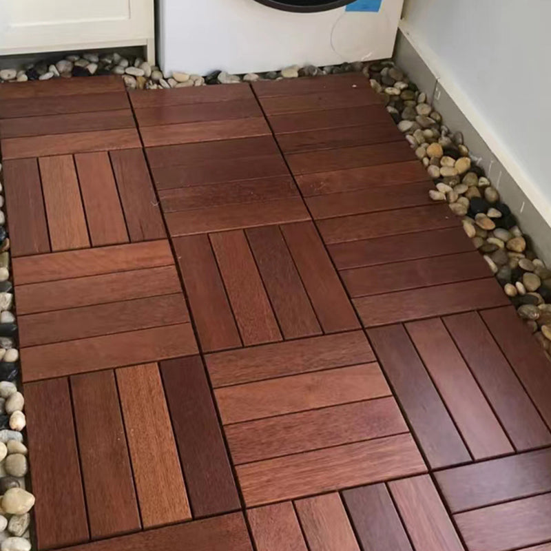 4-Slat Wood Deck/Patio Flooring Tiles Interlocking Installation Floor Board Tiles Clearhalo 'Home Improvement' 'home_improvement' 'home_improvement_outdoor_deck_tiles_planks' 'Outdoor Deck Tiles & Planks' 'Outdoor Flooring & Tile' 'Outdoor Remodel' 'outdoor_deck_tiles_planks' 7318496