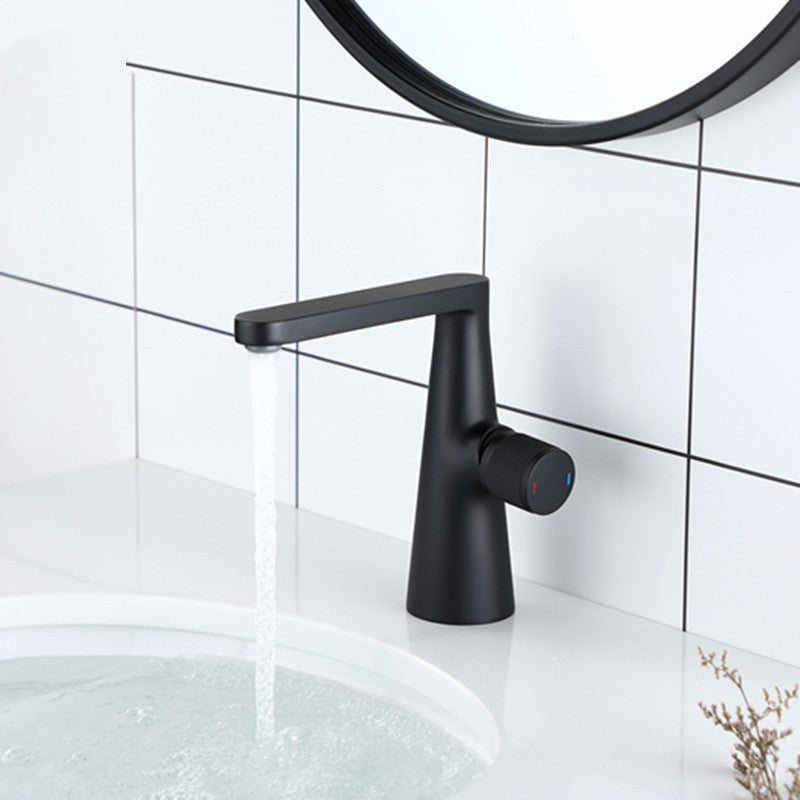 Contemporary Bathroom Faucet Deck Mounted Copper One Handle Fixed Roman Tub Faucet Set Black 7 Shape Clearhalo 'Bathroom Remodel & Bathroom Fixtures' 'Bathtub Faucets' 'bathtub_faucets' 'Home Improvement' 'home_improvement' 'home_improvement_bathtub_faucets' 7318722