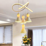 Acrylic Bell Cluster Pendant Light Modernism 4 Heads Strip LED Suspension Lamp in White Clearhalo 'Ceiling Lights' 'Modern Pendants' 'Modern' 'Pendant Lights' 'Pendants' Lighting' 731896