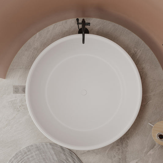Round Antique Finish Soaking Bath Stand Alone Modern Bath Tub Clearhalo 'Bathroom Remodel & Bathroom Fixtures' 'Bathtubs' 'Home Improvement' 'home_improvement' 'home_improvement_bathtubs' 'Showers & Bathtubs' 7319767