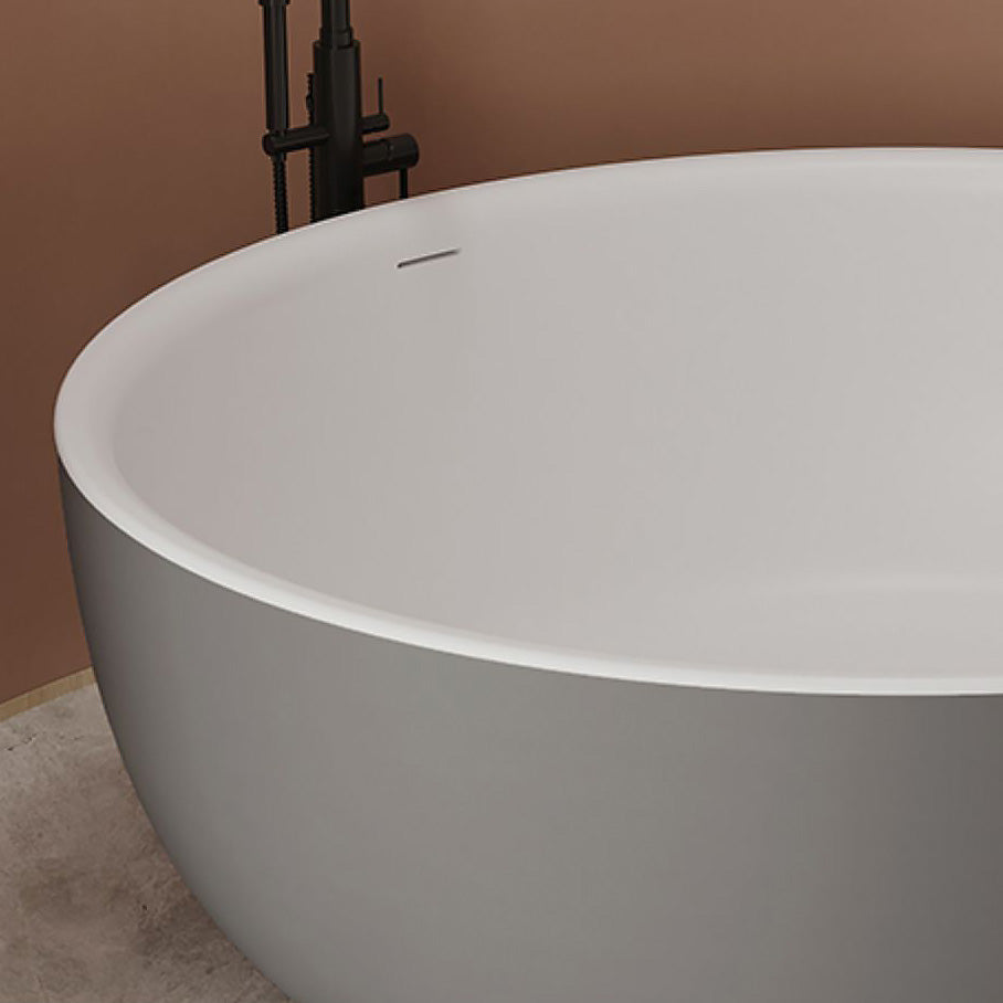 Round Antique Finish Soaking Bath Stand Alone Modern Bath Tub Clearhalo 'Bathroom Remodel & Bathroom Fixtures' 'Bathtubs' 'Home Improvement' 'home_improvement' 'home_improvement_bathtubs' 'Showers & Bathtubs' 7319774