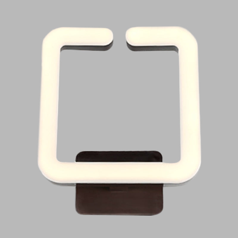 Square Aluminum Wall Mounted Light Modern LED Coffee Wall Lamp Sconce in Warm/White/Natural Light Clearhalo 'Cast Iron' 'Glass' 'Industrial' 'Modern wall lights' 'Modern' 'Tiffany' 'Traditional wall lights' 'Wall Lamps & Sconces' 'Wall Lights' Lighting' 732006