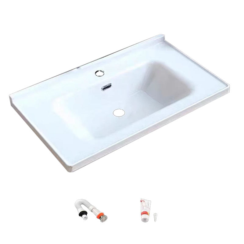 Modern Bathroom Sink Porcelain with Overflow Drop-in Bathroom Sink(Not Included Faucet) Clearhalo 'Bathroom Remodel & Bathroom Fixtures' 'Bathroom Sinks & Faucet Components' 'Bathroom Sinks' 'bathroom_sink' 'Home Improvement' 'home_improvement' 'home_improvement_bathroom_sink' 7320862