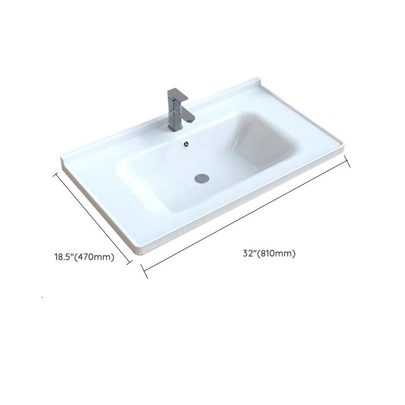 Modern Bathroom Sink Porcelain with Overflow Drop-in Bathroom Sink(Not Included Faucet) Clearhalo 'Bathroom Remodel & Bathroom Fixtures' 'Bathroom Sinks & Faucet Components' 'Bathroom Sinks' 'bathroom_sink' 'Home Improvement' 'home_improvement' 'home_improvement_bathroom_sink' 7320873