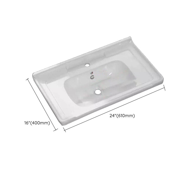 Modern Bathroom Sink Porcelain with Overflow Drop-in Bathroom Sink(Not Included Faucet) Clearhalo 'Bathroom Remodel & Bathroom Fixtures' 'Bathroom Sinks & Faucet Components' 'Bathroom Sinks' 'bathroom_sink' 'Home Improvement' 'home_improvement' 'home_improvement_bathroom_sink' 7320885