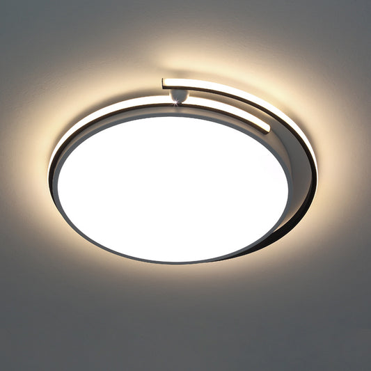 LED Corridor Flush Light Fixture Minimalist White Flush Mount Lamp with Circular Acrylic Shade, 13"/18"/22.5" W White Clearhalo 'Ceiling Lights' 'Close To Ceiling Lights' 'Close to ceiling' 'Flush mount' Lighting' 732088