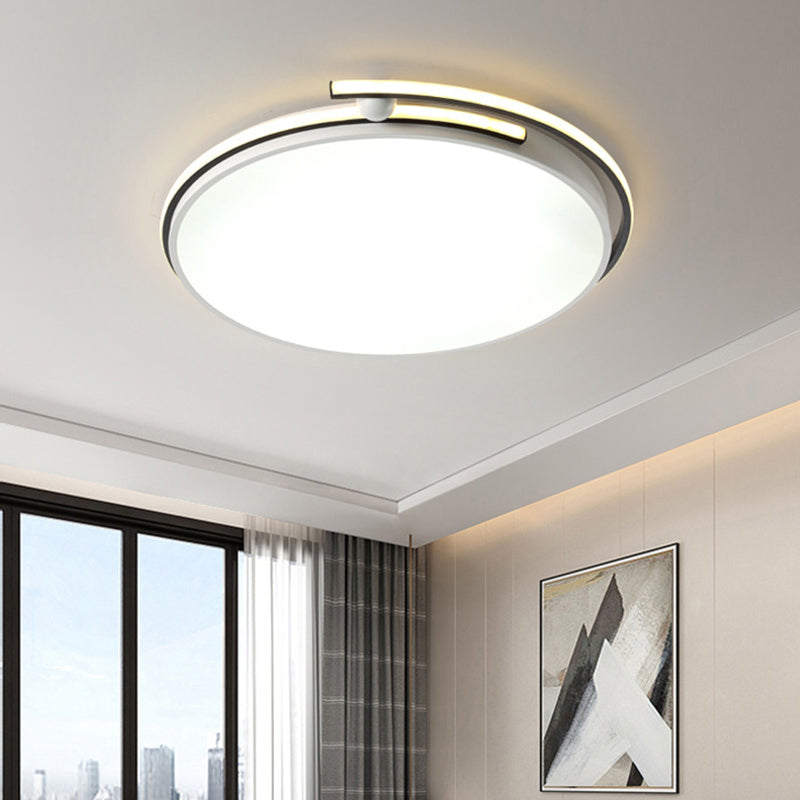 LED Corridor Flush Light Fixture Minimalist White Flush Mount Lamp with Circular Acrylic Shade, 13"/18"/22.5" W Clearhalo 'Ceiling Lights' 'Close To Ceiling Lights' 'Close to ceiling' 'Flush mount' Lighting' 732089