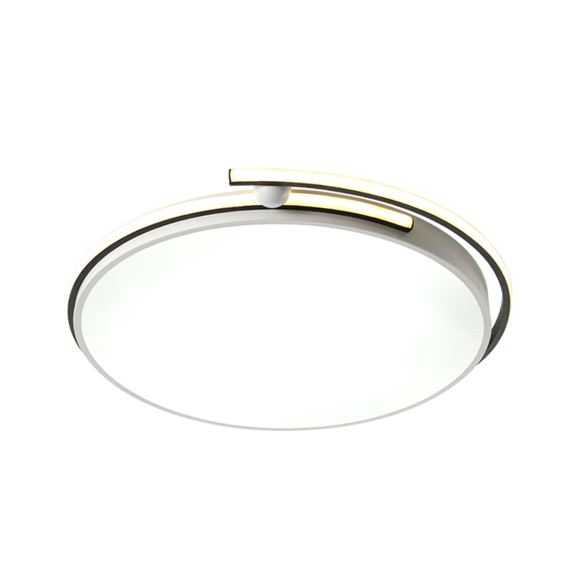 LED Corridor Flush Light Fixture Minimalist White Flush Mount Lamp with Circular Acrylic Shade, 13"/18"/22.5" W Clearhalo 'Ceiling Lights' 'Close To Ceiling Lights' 'Close to ceiling' 'Flush mount' Lighting' 732091