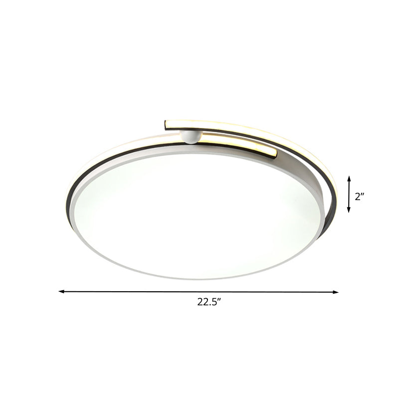 LED Corridor Flush Light Fixture Minimalist White Flush Mount Lamp with Circular Acrylic Shade, 13"/18"/22.5" W Clearhalo 'Ceiling Lights' 'Close To Ceiling Lights' 'Close to ceiling' 'Flush mount' Lighting' 732094