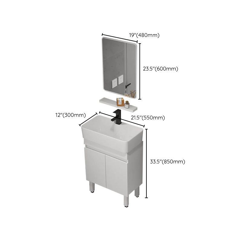 Freestanding Bathroom Vanity Set Modern Faucet Included Bathroom Sink Vanity Clearhalo 'Bathroom Remodel & Bathroom Fixtures' 'Bathroom Vanities' 'bathroom_vanities' 'Home Improvement' 'home_improvement' 'home_improvement_bathroom_vanities' 7321969