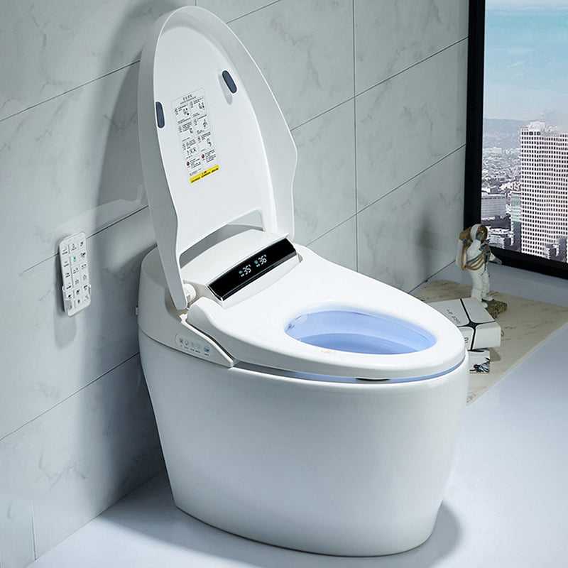 White Finish Floor Standing Bidet with Heated Seat Elongated Bidet Clearhalo 'Bathroom Remodel & Bathroom Fixtures' 'Bidets' 'Home Improvement' 'home_improvement' 'home_improvement_bidets' 'Toilets & Bidets' 7322731