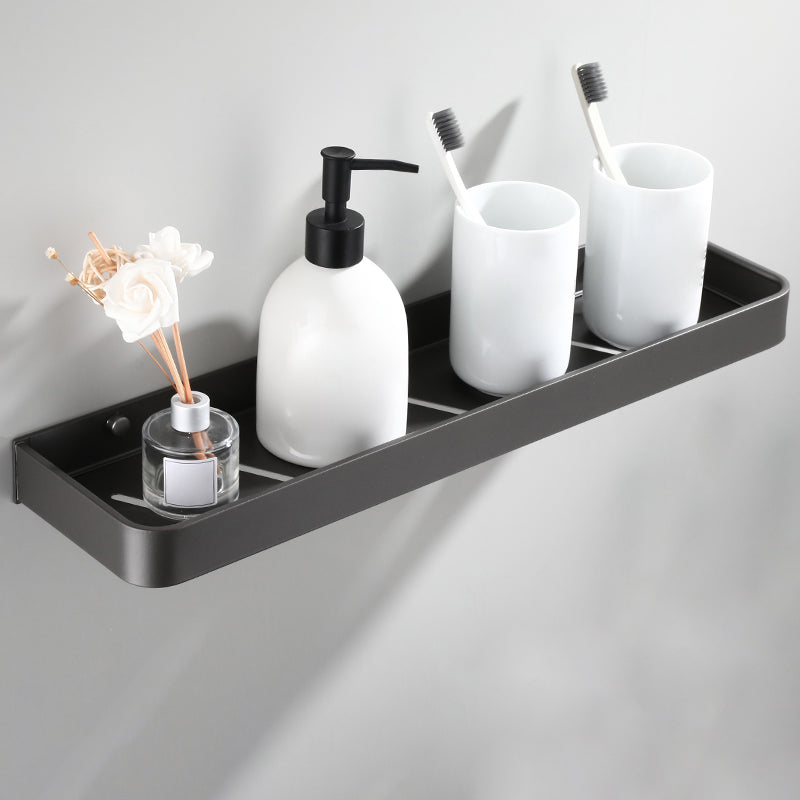 Contemporary Grey Bathroom Accessory As Individual Or As a Set Shelf Clearhalo 'Bathroom Hardware Sets' 'Bathroom Hardware' 'Bathroom Remodel & Bathroom Fixtures' 'bathroom_hardware_sets' 'Home Improvement' 'home_improvement' 'home_improvement_bathroom_hardware_sets' 7322991