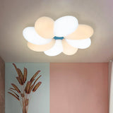 Acrylic Flower Flush Lighting Modern 18"/22" Wide LED White Ceiling Lamp Fixture for Child Bedroom, Warm/White Light Clearhalo 'Ceiling Lights' 'Close To Ceiling Lights' 'Close to ceiling' 'Flush mount' Lighting' 732375