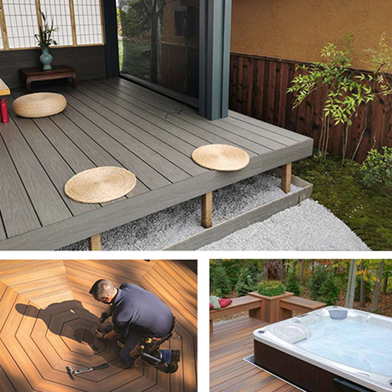 Modern Outdoor Floor Tile Wooden Waterproof Anti Slip Floor Tile Clearhalo 'Flooring 'Hardwood Flooring' 'hardwood_flooring' 'Home Improvement' 'home_improvement' 'home_improvement_hardwood_flooring' Walls and Ceiling' 7323976