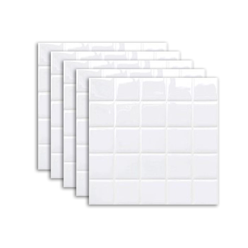White Mosaic Peel & Stick Tile Water-resistant Kitchen Backsplash Wallpaper White Clearhalo 'Flooring 'Home Improvement' 'home_improvement' 'home_improvement_peel_stick_blacksplash' 'Peel & Stick Backsplash Tile' 'peel_stick_blacksplash' 'Walls & Ceilings' Walls and Ceiling' 7324079
