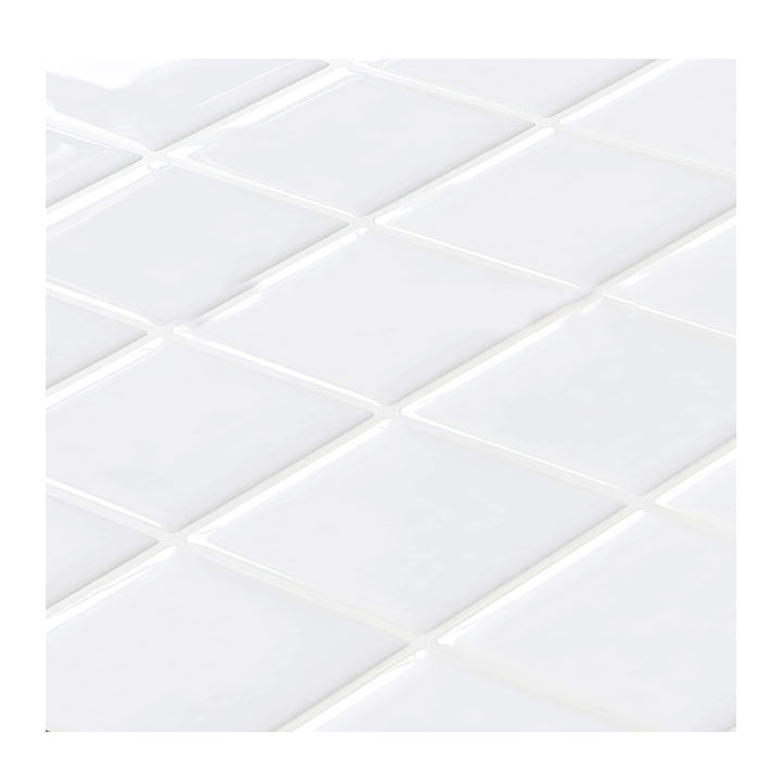 White Mosaic Peel & Stick Tile Water-resistant Kitchen Backsplash Wallpaper Clearhalo 'Flooring 'Home Improvement' 'home_improvement' 'home_improvement_peel_stick_blacksplash' 'Peel & Stick Backsplash Tile' 'peel_stick_blacksplash' 'Walls & Ceilings' Walls and Ceiling' 7324083