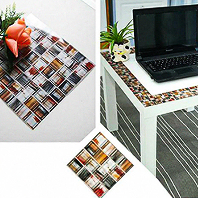 Square Mosaic Peel & Stick Tile Water-resistant Kitchen Backsplash Tiles Clearhalo 'Flooring 'Home Improvement' 'home_improvement' 'home_improvement_peel_stick_blacksplash' 'Peel & Stick Backsplash Tile' 'peel_stick_blacksplash' 'Walls & Ceilings' Walls and Ceiling' 7324092