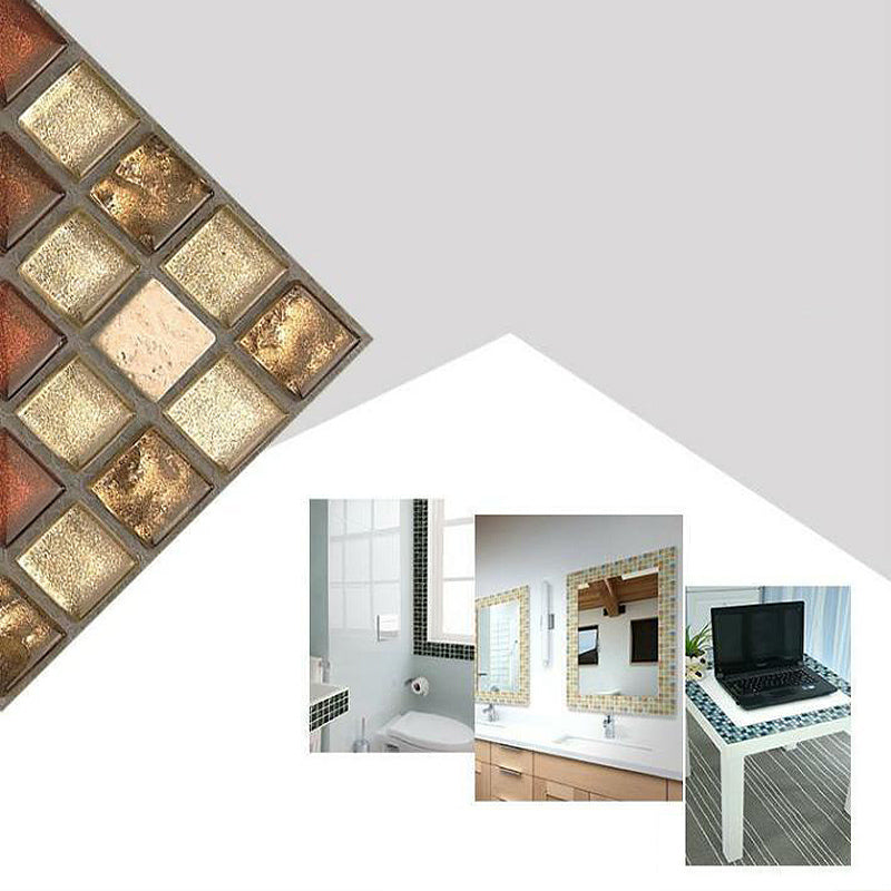 Square Mosaic Peel & Stick Tile Water-resistant Kitchen Backsplash Tiles Clearhalo 'Flooring 'Home Improvement' 'home_improvement' 'home_improvement_peel_stick_blacksplash' 'Peel & Stick Backsplash Tile' 'peel_stick_blacksplash' 'Walls & Ceilings' Walls and Ceiling' 7324098