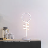 White Lollipop Desk Light Contemporary LED Acrylic Reading Lamp with Spiral Design in Warm/White Light Clearhalo 'Lamps' 'Table Lamps' Lighting' 732441